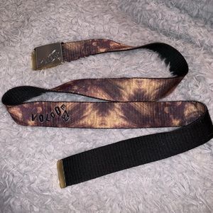 Volcom Belt O/S (S/M) Brown Print